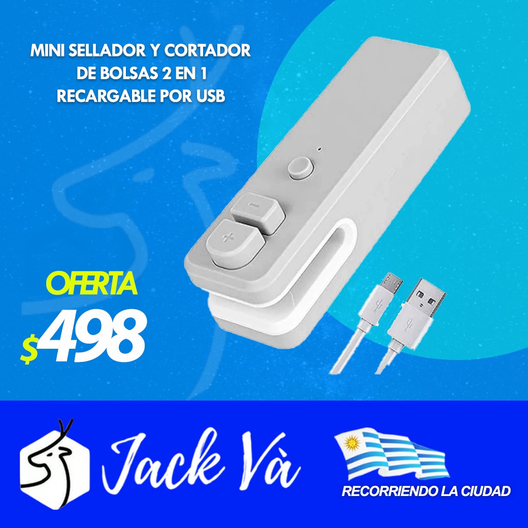 MINI SELLADOR Y CORTADOR DE BOLSAS 2 EN 1Herramientas - Hogar y Bazar